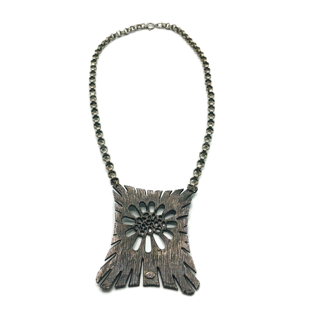 Vintage Signed LB Studio Modernest Art Necklace