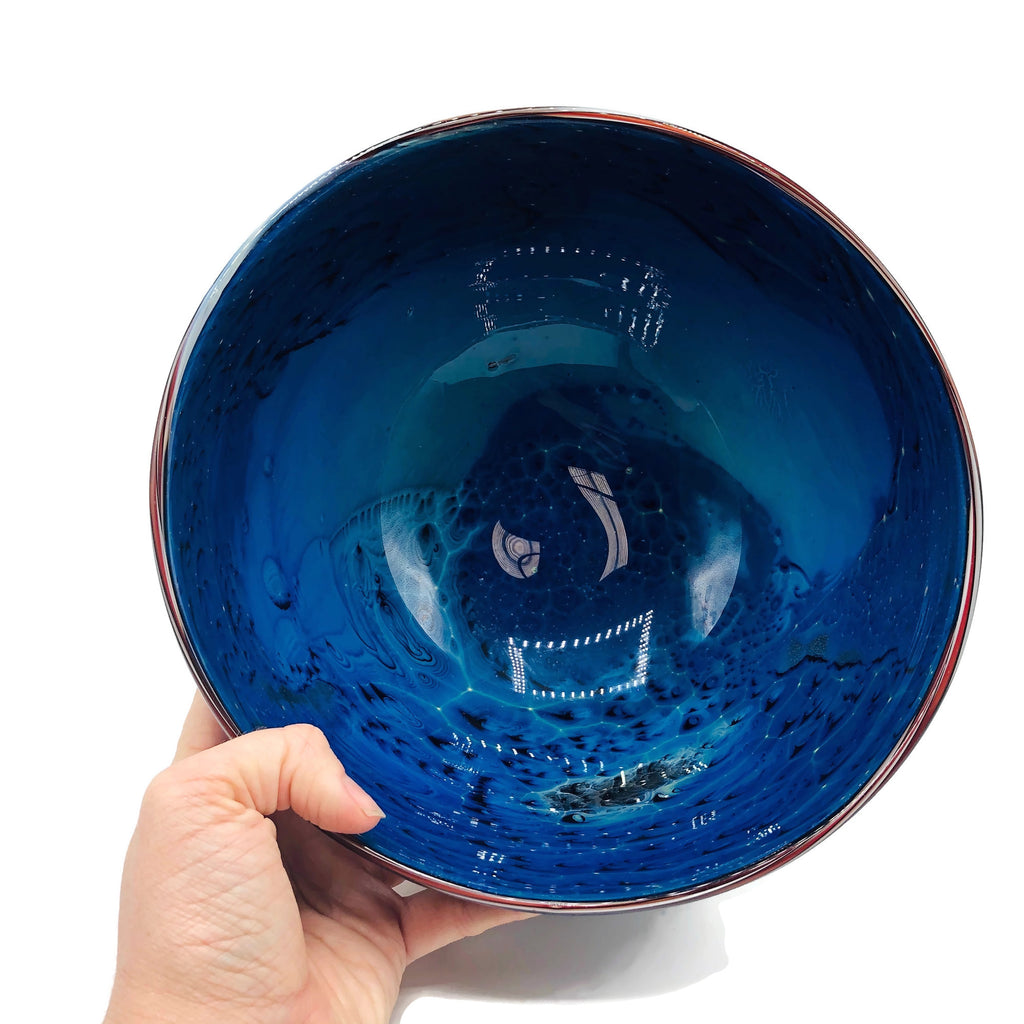 Vintage Signed Josh Simpson New Mexico Blue Skies Bowl 1980's