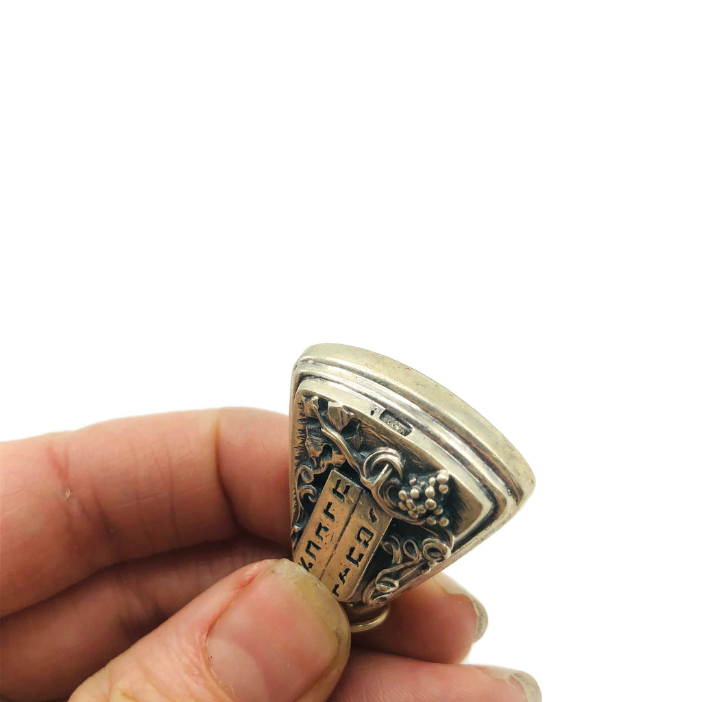 Henryk Winograd Hebrew 999 Triangular Silver Pendant