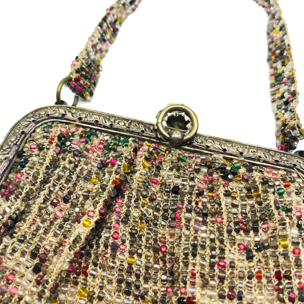 Vintage beaded mesh purse