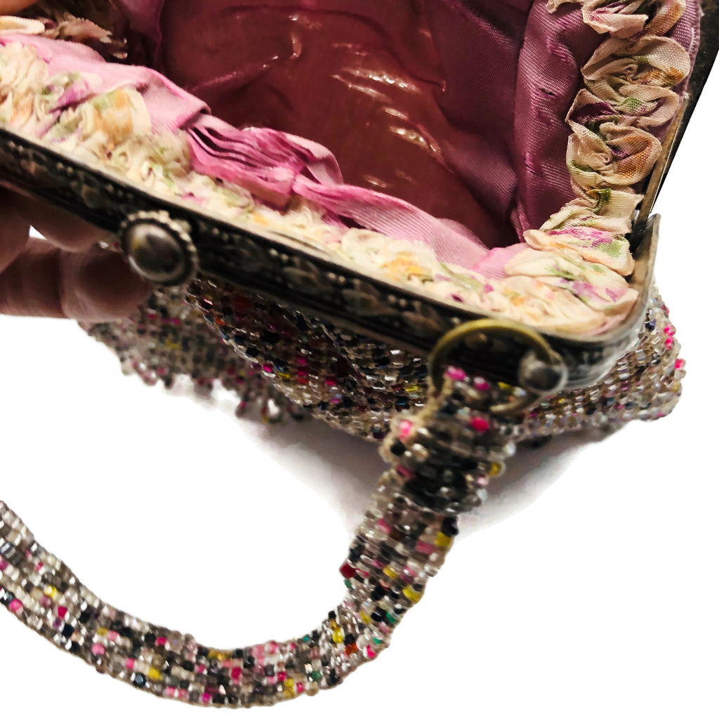 Vintage beaded mesh purse