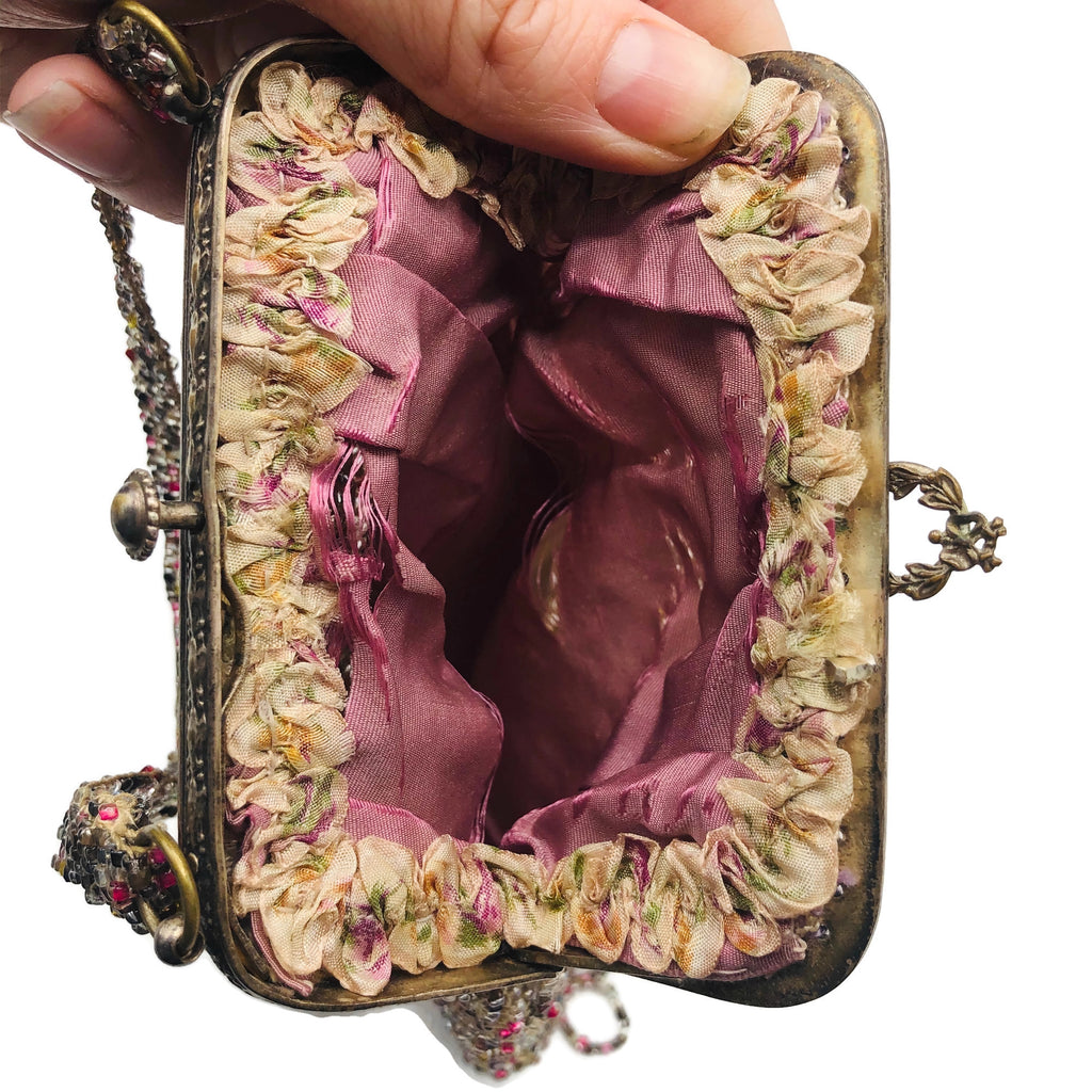 Vintage beaded mesh purse