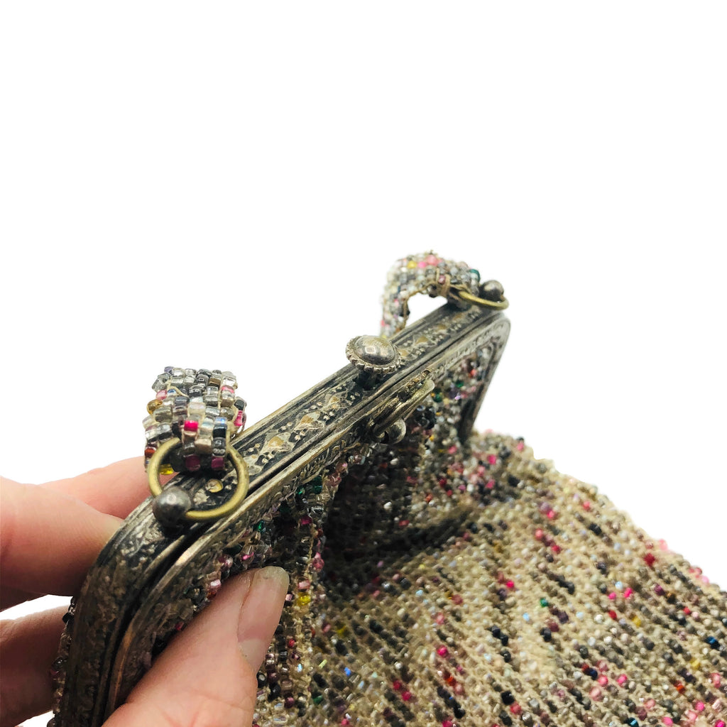 Vintage beaded mesh purse