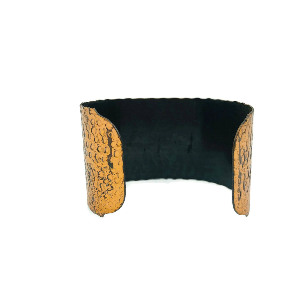 Vintage Copper Comedy & Tragedy Cuff Bracelet