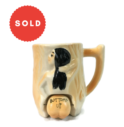 Vintage Ceramic Bottoms Up Mug