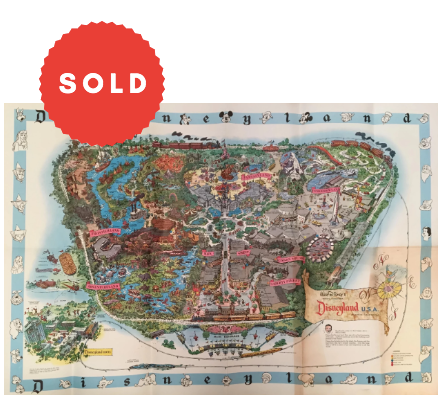 Vintage 1962 Disneyland Park Map