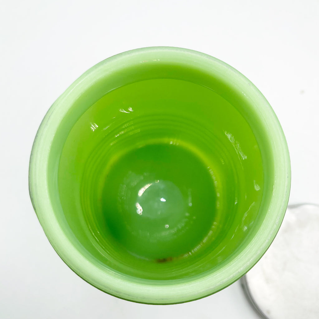 Vintage 1930’s Jeannette Jadite 40oz Ribbed Sugar Canister