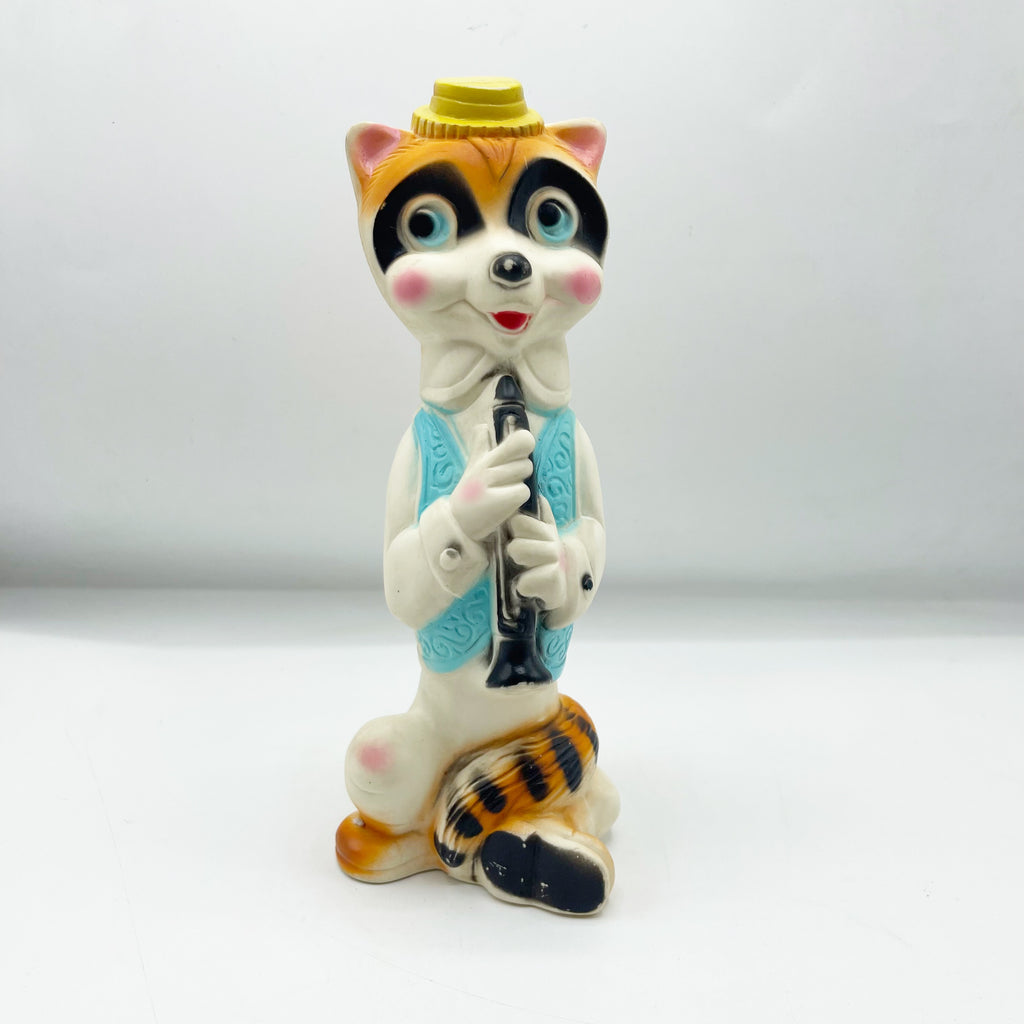 Vintage Alan-Jay Clorolyte Raccoon W. Clarinet Squeak Toy