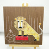 Vintage Circus Lion Mosaic Plaque