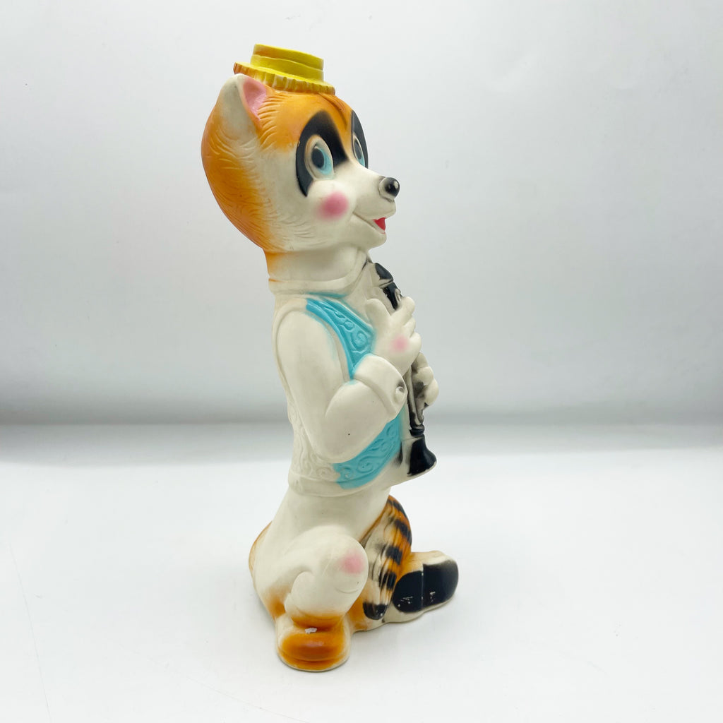 Vintage Alan-Jay Clorolyte Raccoon W. Clarinet Squeak Toy