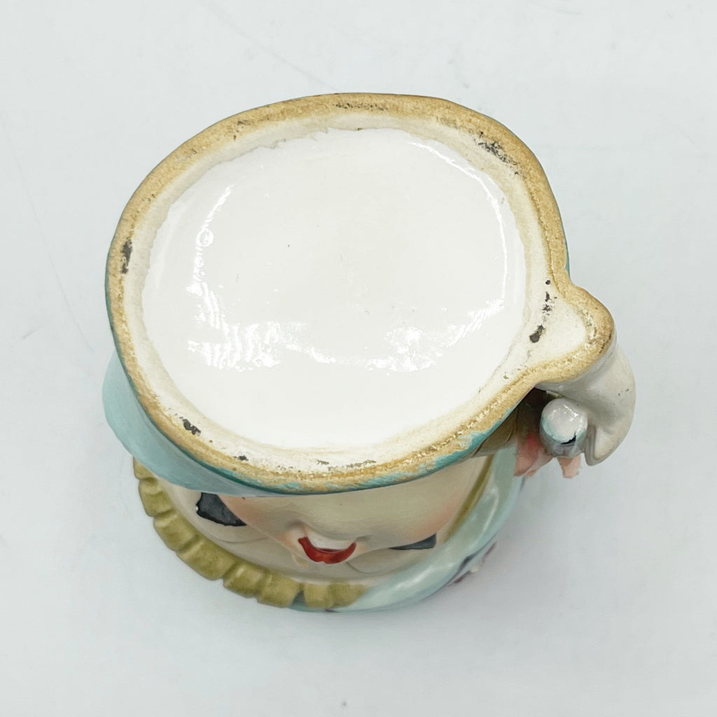 Vintage Blue Hat Female Head Vase