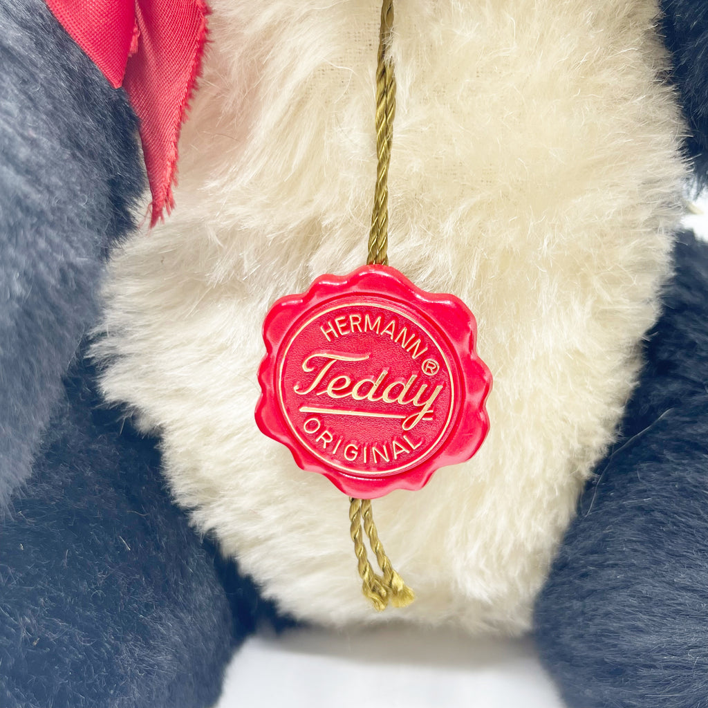 Vintage 14" Panda Teddy Bear W/ Tag & Bow By Herman W.