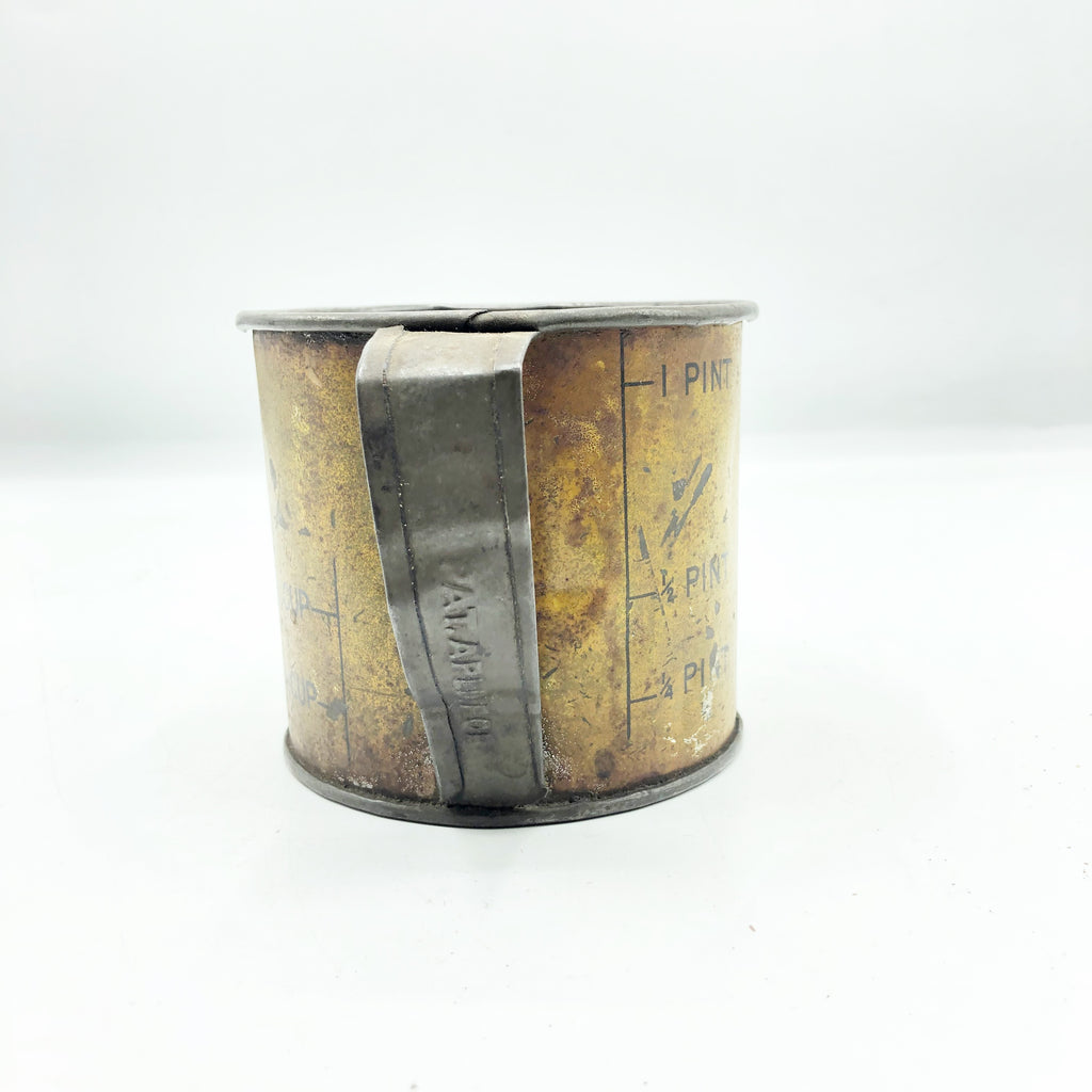 Vintage Rare Tin Litho Advertising Ideal Peanut Butter Tin Measuring Cup