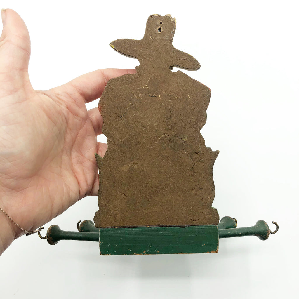 Vintage 1930’s Cowboy Cup Holder/ Towel Holder