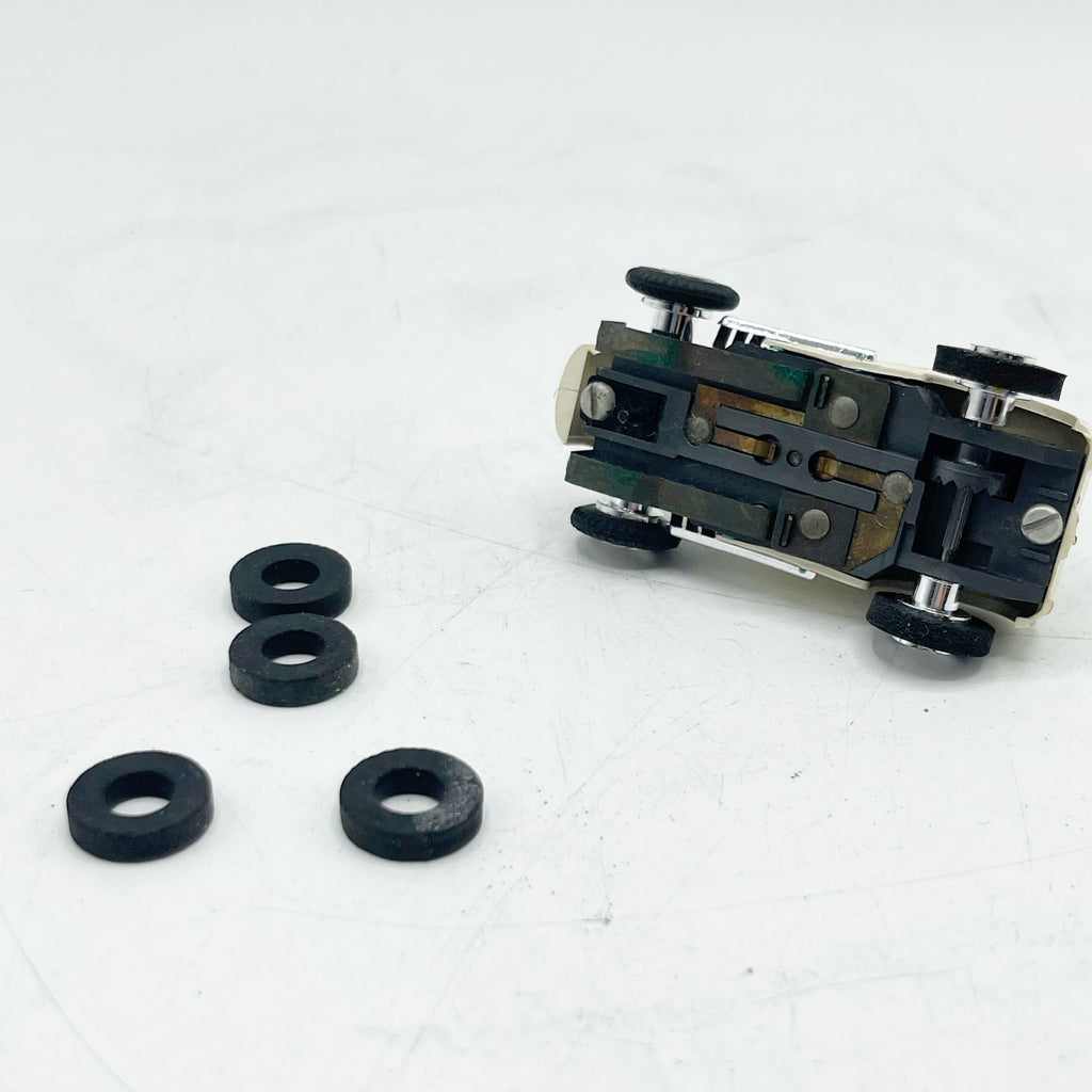 Vintage Aurora HO Scale White Roadster Slot Car