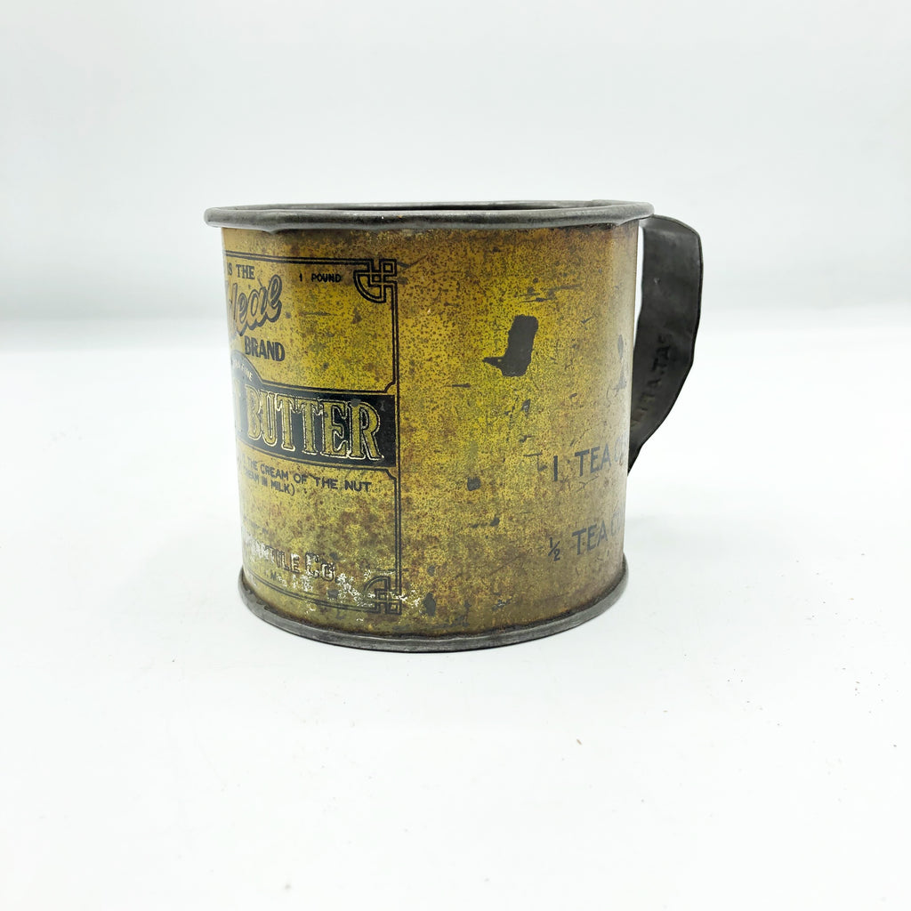 Vintage Rare Tin Litho Advertising Ideal Peanut Butter Tin Measuring Cup