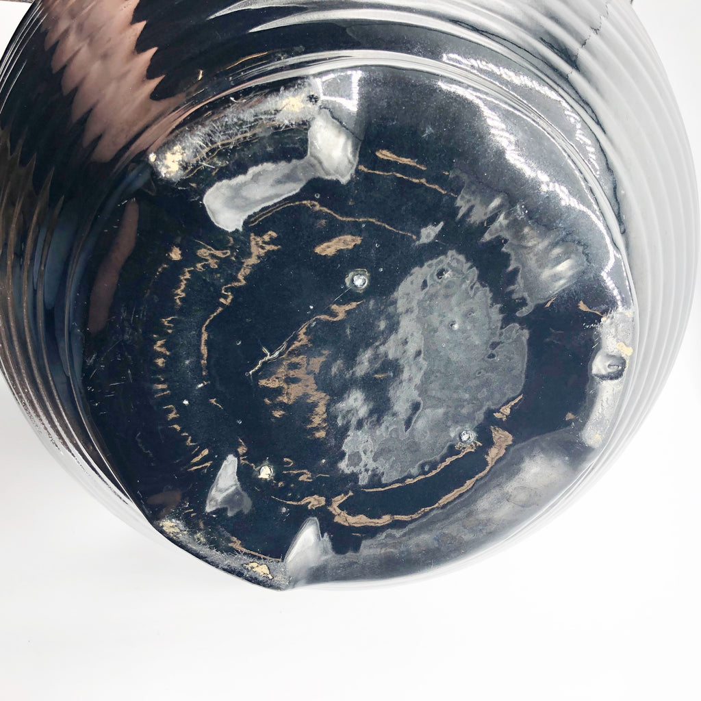 Vintage 1930’s Bauer Pottery Black Footed 14” Punch Bowl