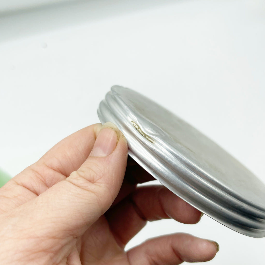 Vintage 1930’s Jeannette Jadite 40oz Ribbed Sugar Canister