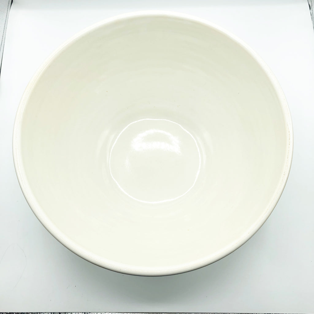 Vintage 1930’s Bauer Pottery White Footed 14” Punch Bowl