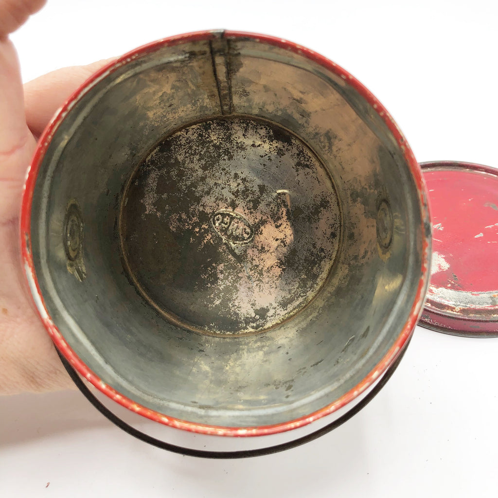Antique Luncheon Peanut Butter Tin Litho Pail Tin