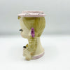 Vintage Pink Hat Female Head Vase