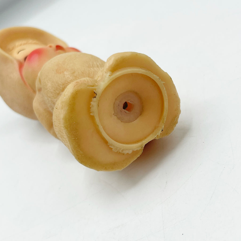 Vintage Baby Dressed as Bunny Squeak Toy