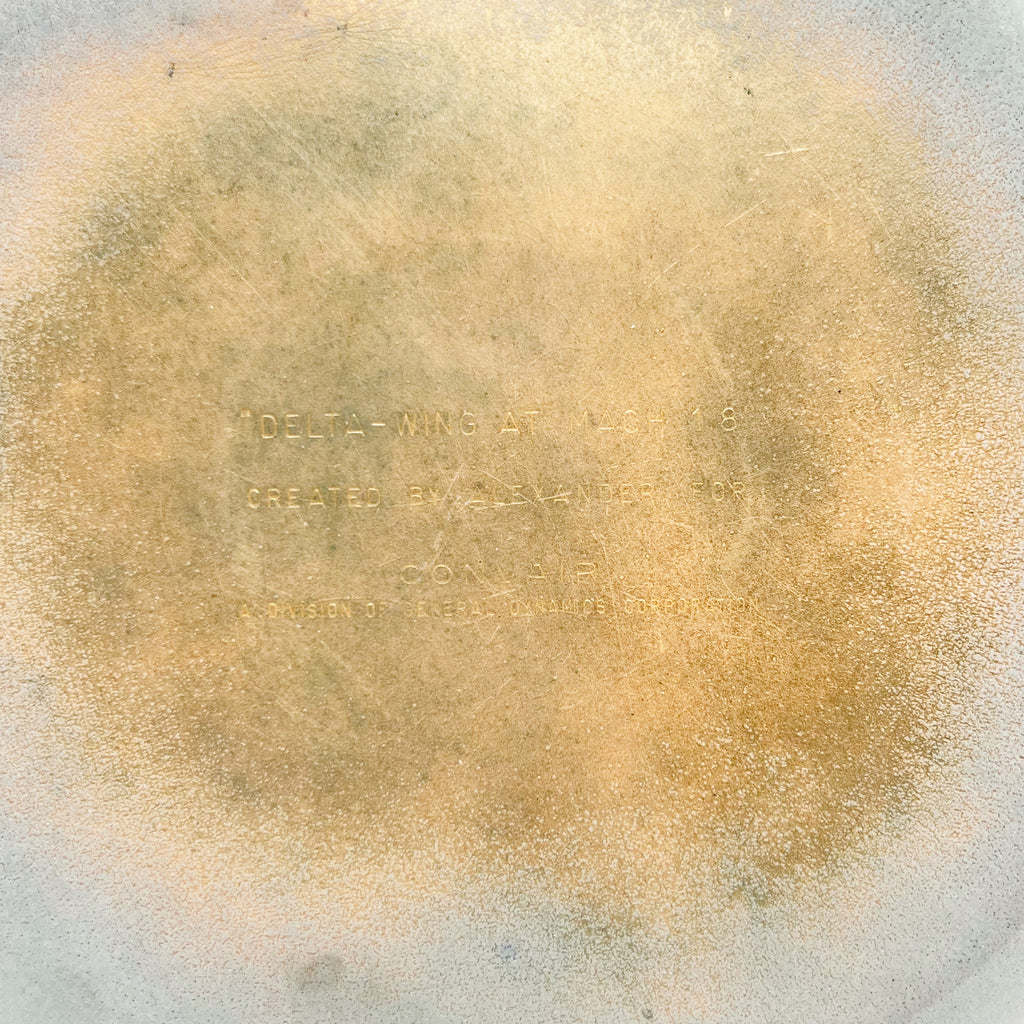 Mid Century Modern Delta Wing At March 1.8 Convair Enamel Plate