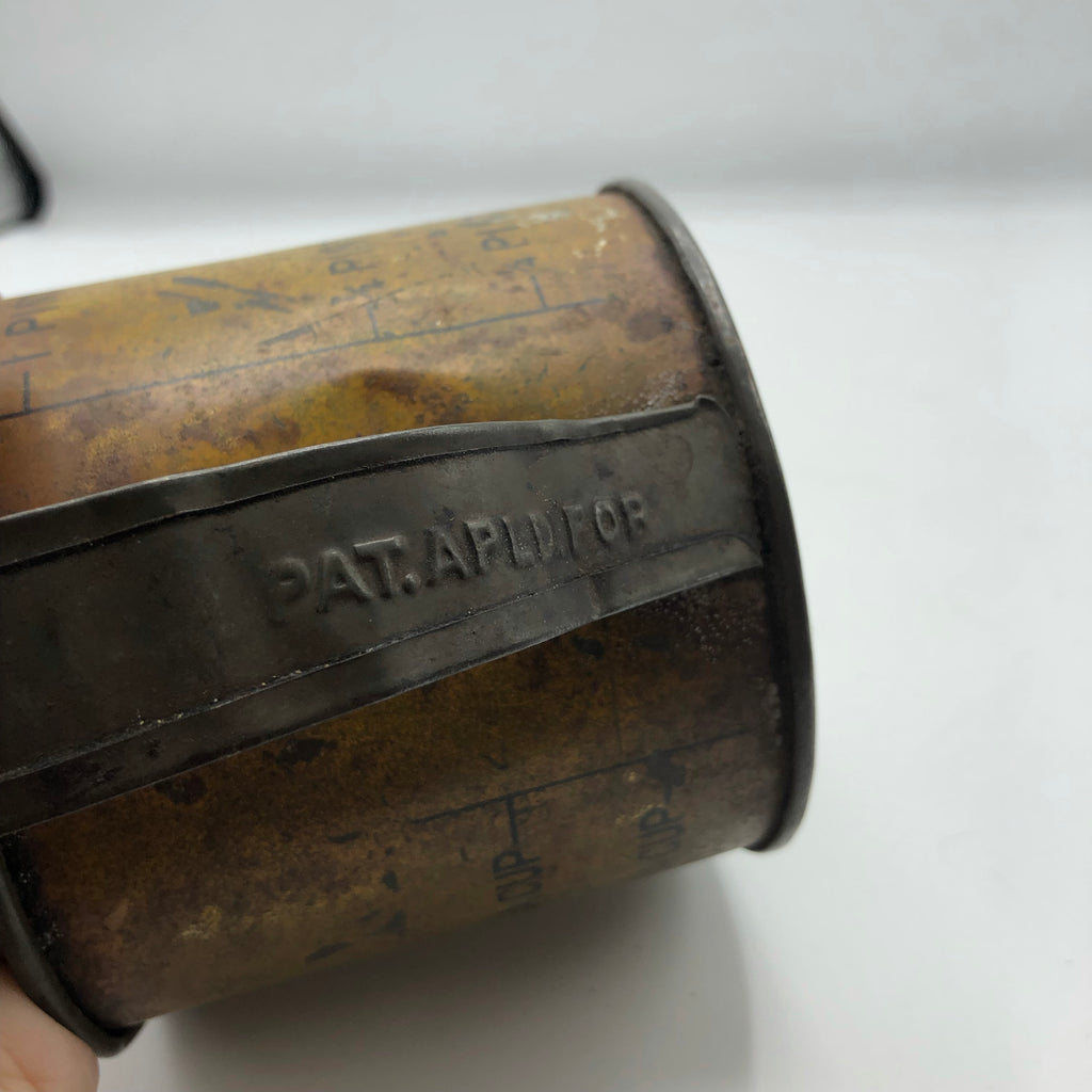 Vintage Rare Tin Litho Advertising Ideal Peanut Butter Tin Measuring Cup