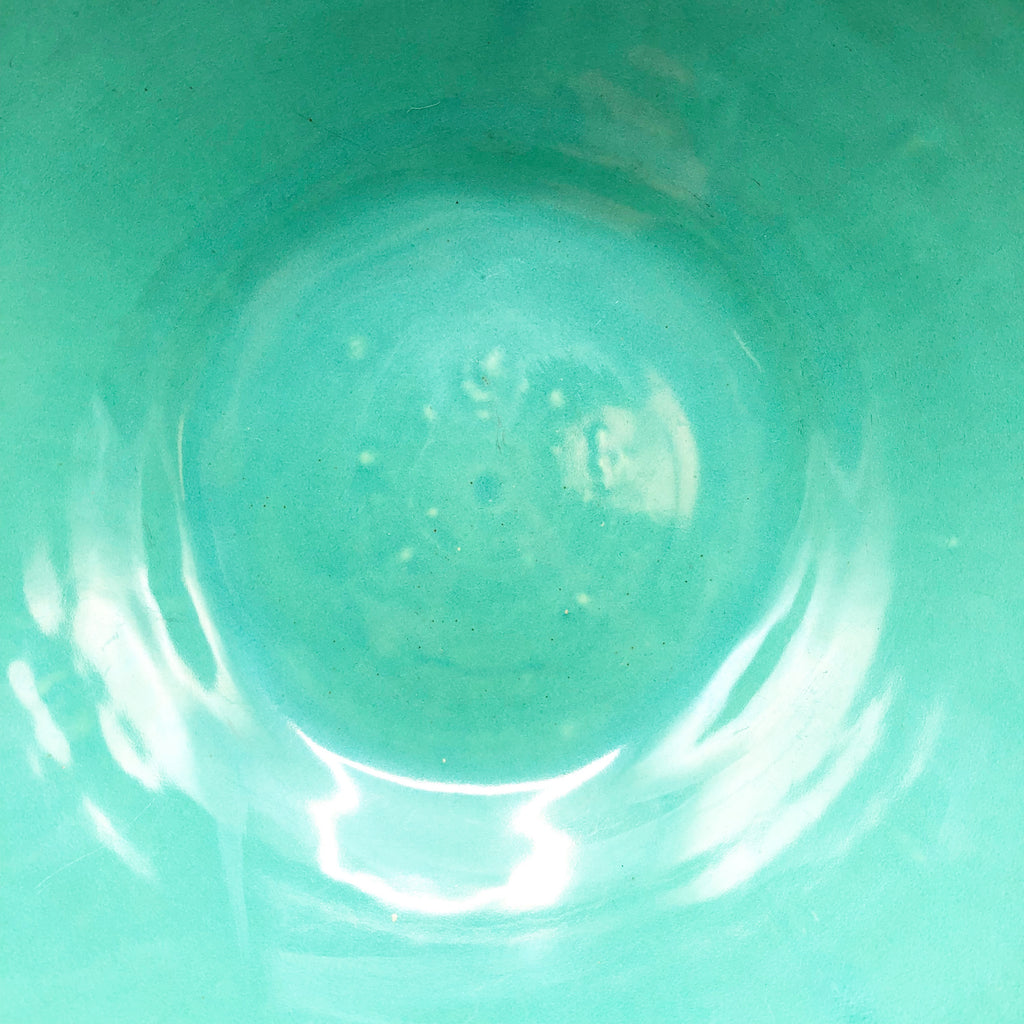 Vintage 14” Bauer Footed 1930’s Punch Bowl W/ 12 Cups