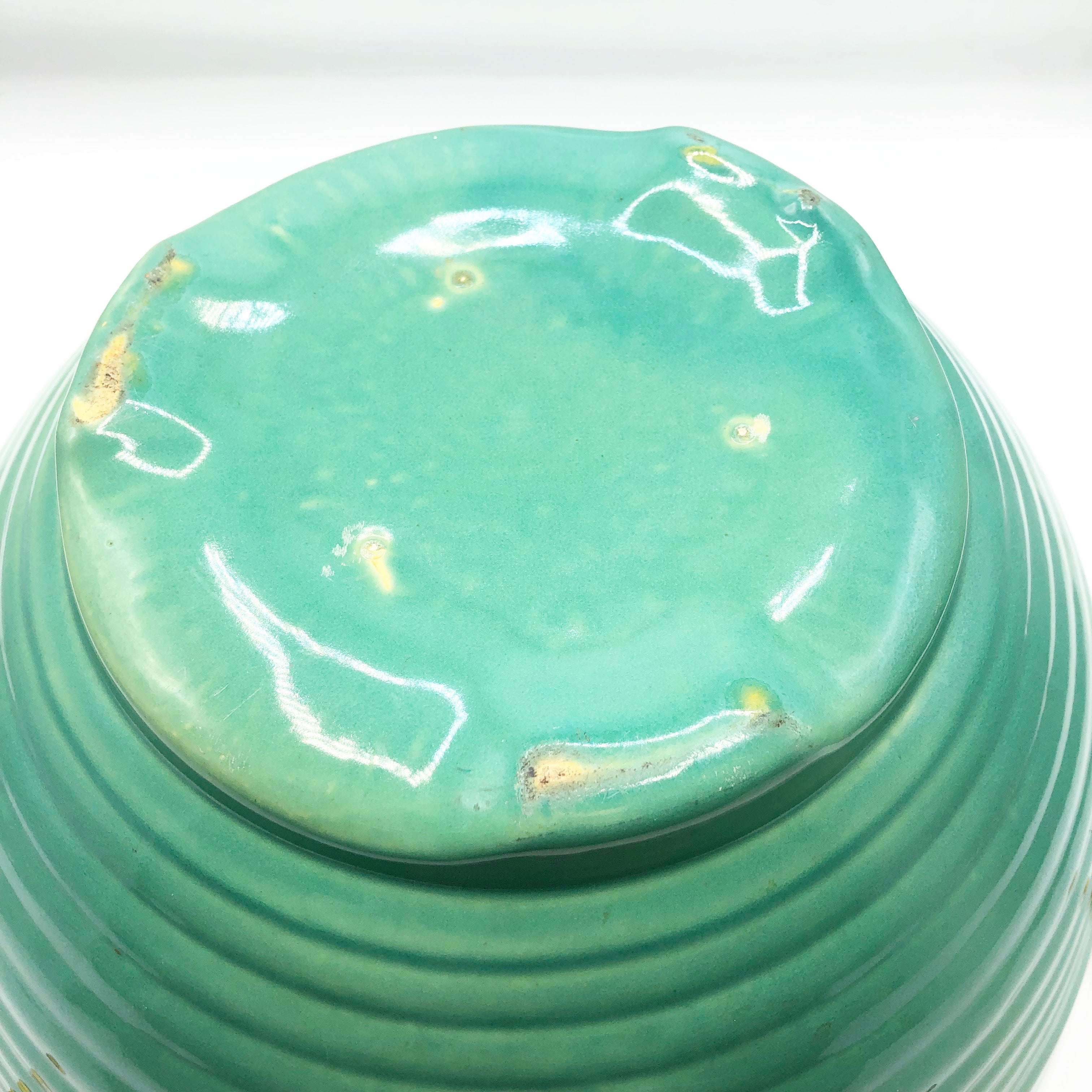 Vintage 14” Bauer Footed 1930’s Punch Bowl
