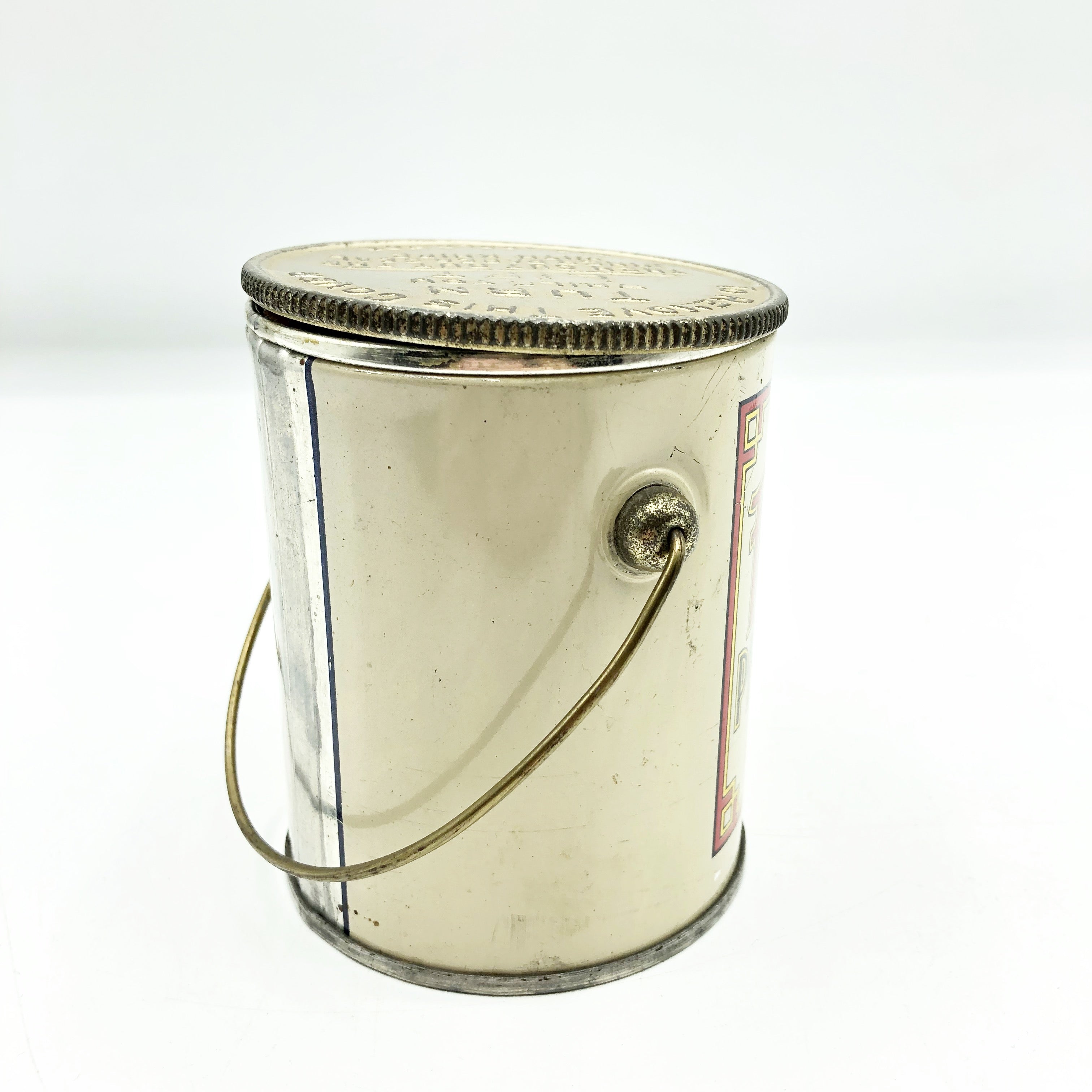 Antique Frontenag Peanut Butter Tin Litio Pail Tin