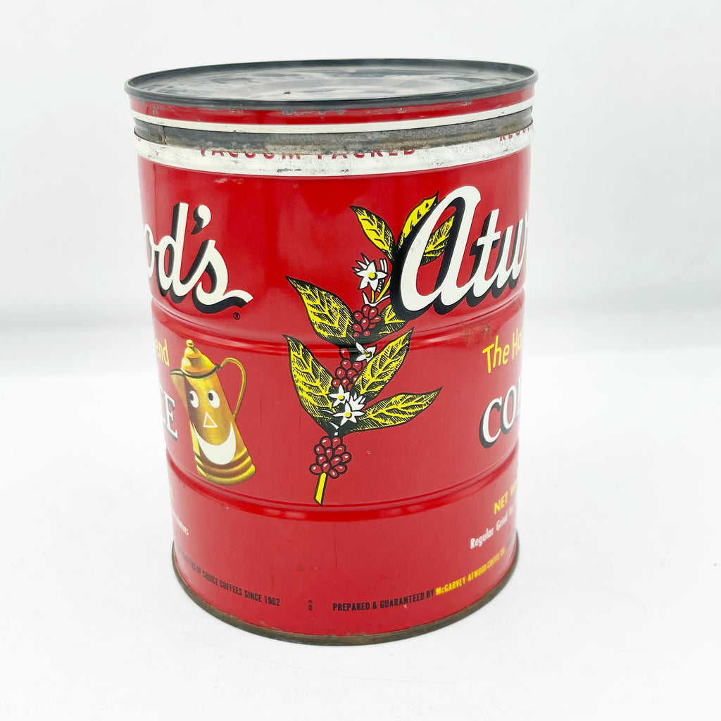 Vintage Super Clean Atwood’s Coffee Can W/ Litho Graphics Circa 1930
