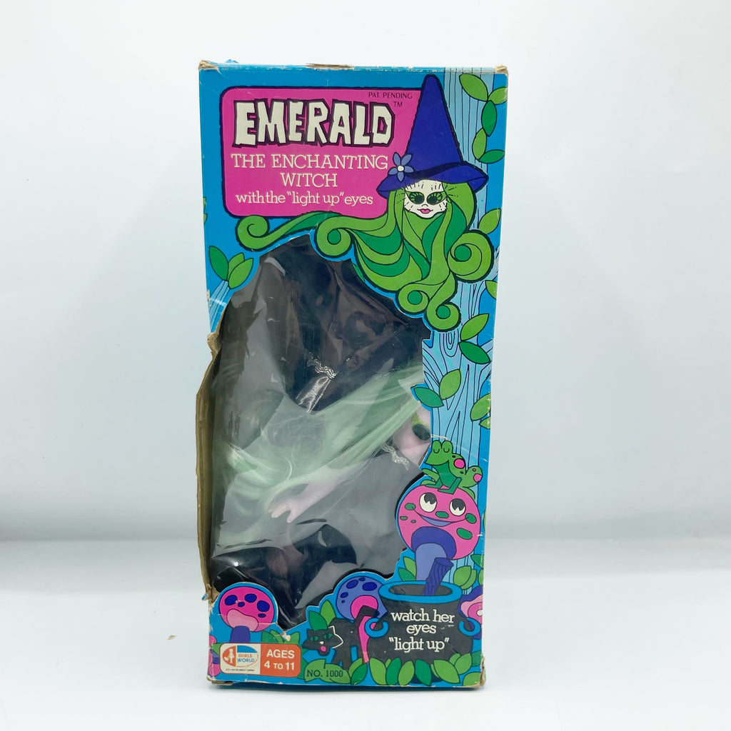 Rare Emerald Enchanted Witch Doll W/ Light-Up Eyes In Box