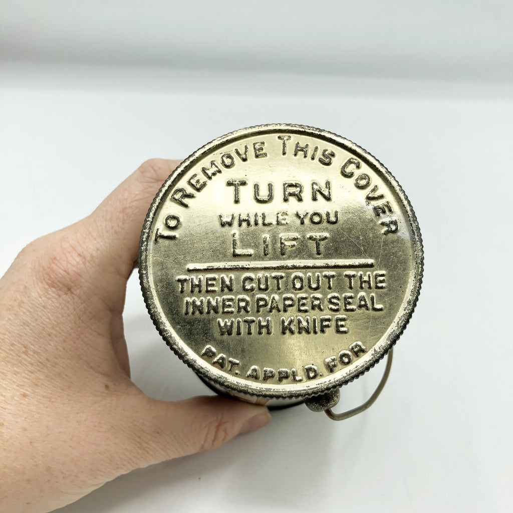 Antique Frontenag Peanut Butter Tin Litio Pail Tin