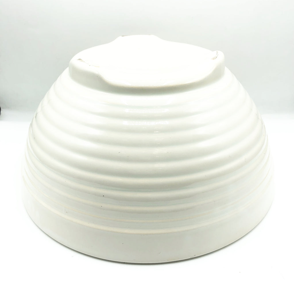 Vintage 1930’s Bauer Pottery White Footed 14” Punch Bowl