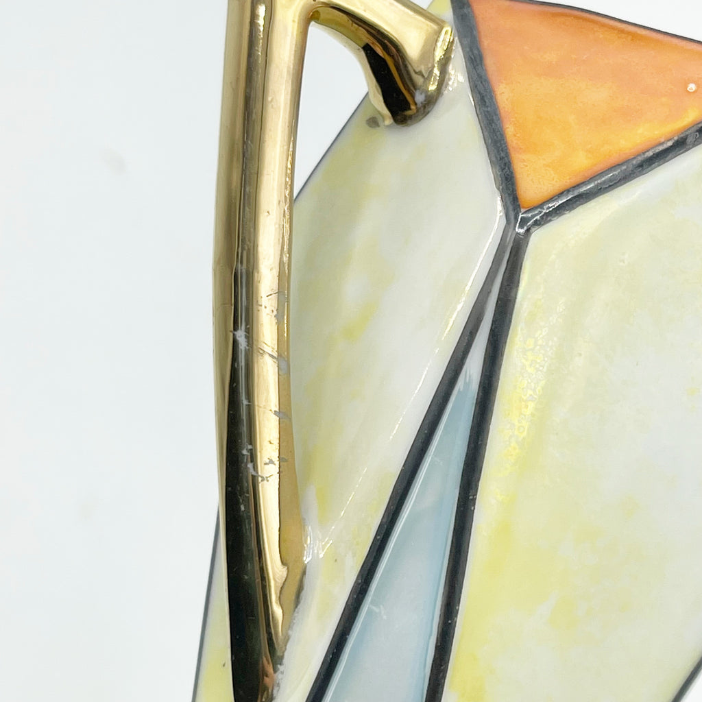 Vintage Art Deco 1920’s-30’s Lusterware Cubist Style Creamer.