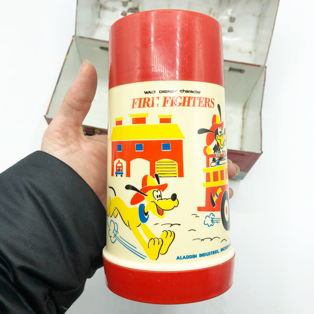 Vintage Walt Disney 1969 Fire Fighters Lunch Box & Thermos