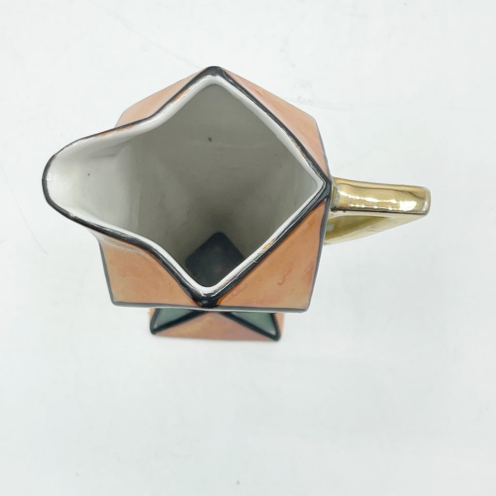 Vintage Art Deco 1920’s-30’s Lusterware Cubist Style Creamer.