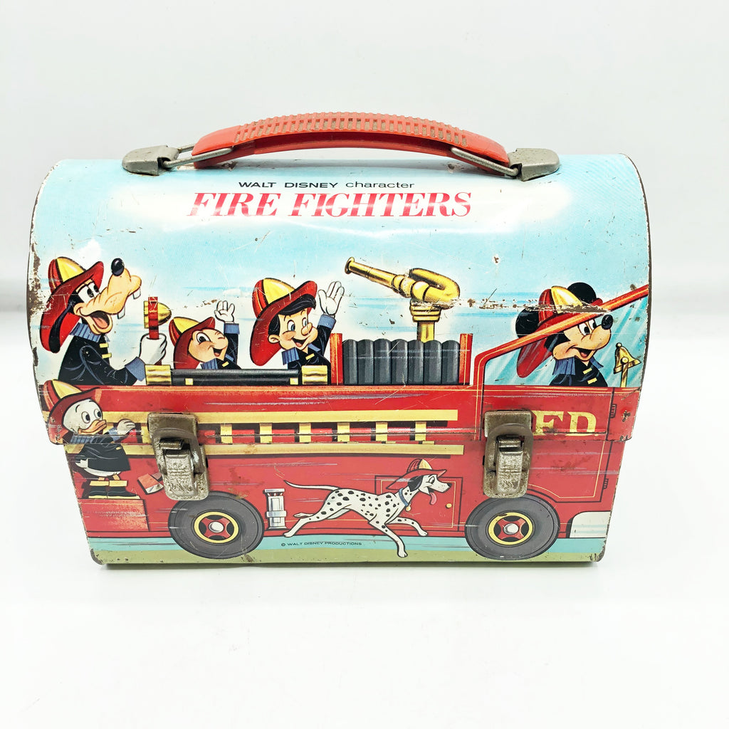 Vintage Walt Disney 1969 Fire Fighters Lunch Box & Thermos