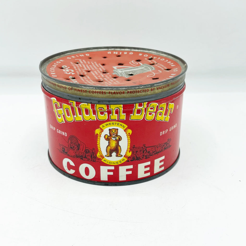 Vintage 1930’s/1940’s Golden Bear 1lb Coffee Ca