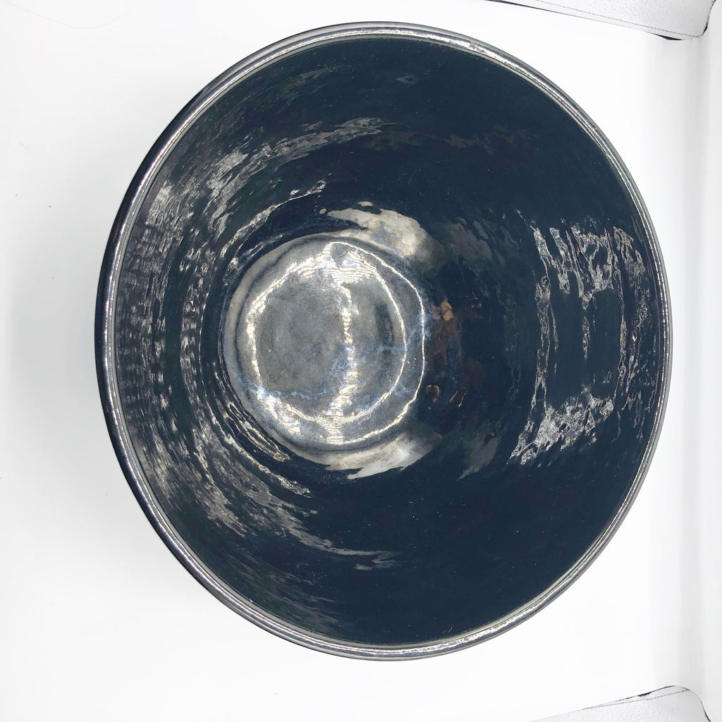 Vintage 1930’s Bauer Pottery Black Footed 14” Punch Bowl