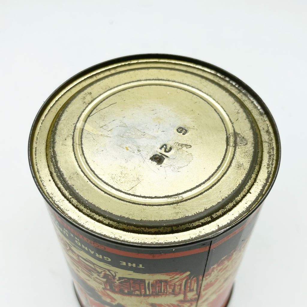Vintage 1925 Berma Coffee Can With Litho Graphics