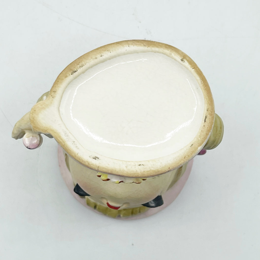 Vintage Pink Hat Female Head Vase