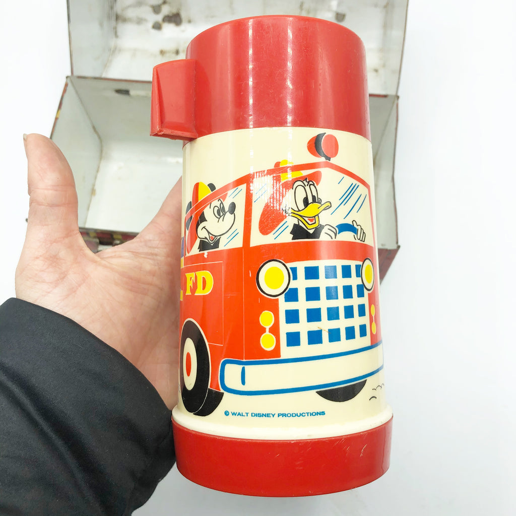 Vintage Walt Disney 1969 Fire Fighters Lunch Box & Thermos