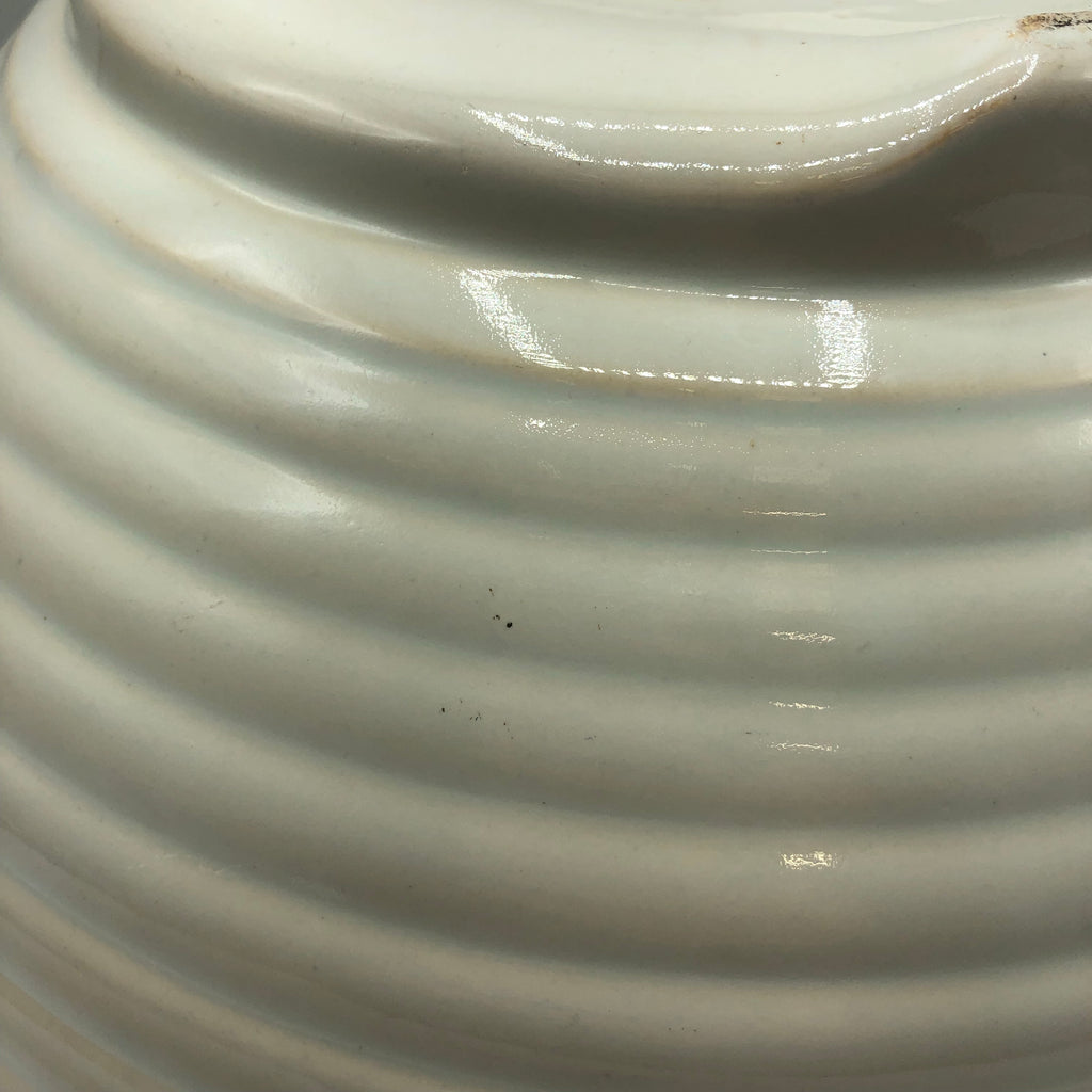 Vintage 1930’s Bauer Pottery White Footed 14” Punch Bowl