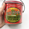 Antique Luncheon Peanut Butter Tin Litho Pail Tin