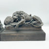 Vintage Metal Lion Book Ends