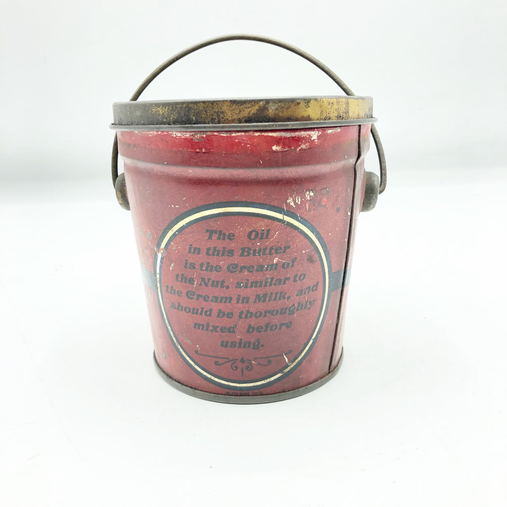 Vintage Wickham’s Peanut Butter Tin Litho Pail Tin
