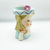 Vintage Blue Hat Female Head Vase