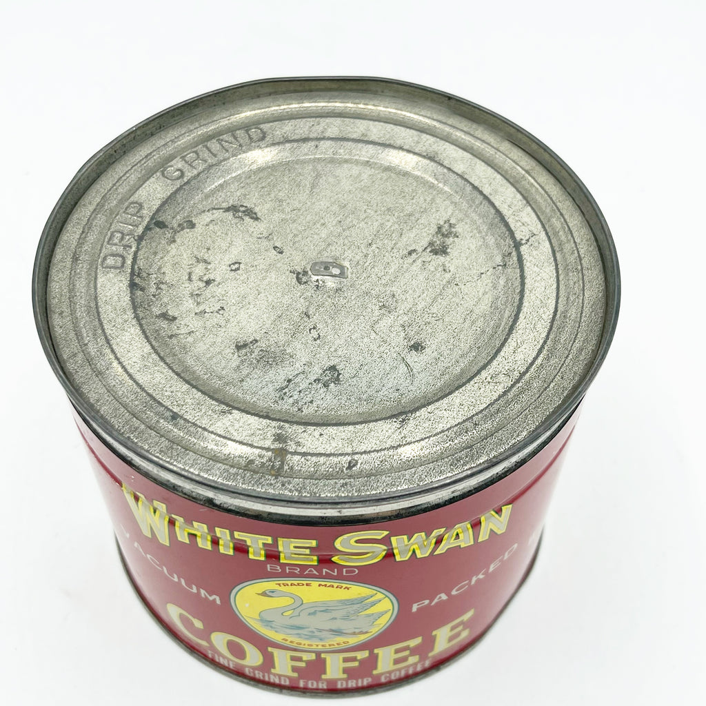 Vintage Dauas Texas White Swan 1lb Coffee Can